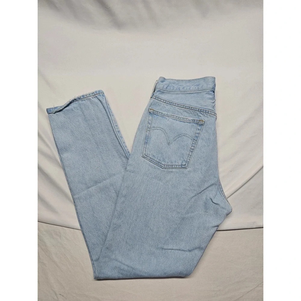 Levis 501 Original Fit Jeans Light Wash Straight Leg Denim Blue Mens 32x31 - Picture 2 of 11